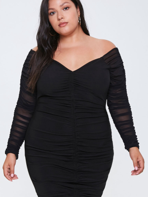 Plus Size Off-the-shoulder Dress