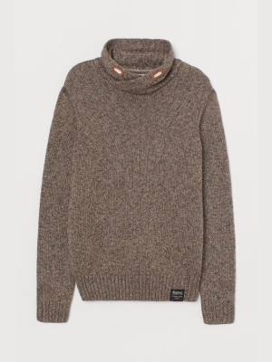 Chimney-collar Sweater