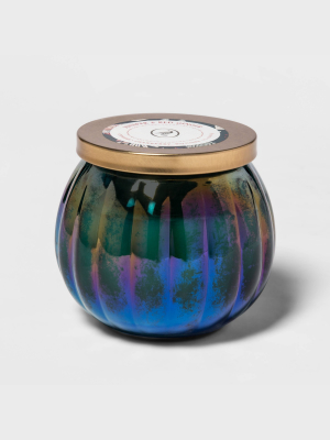 14oz Lidded Iridescent Glass Jar Juniper And Red Ginger Candle - Opalhouse™