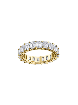 Emerald Cut Eternity Band - Gold