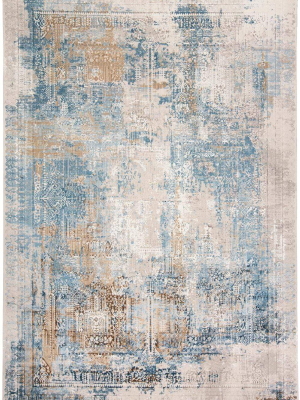 Feizy Cadiz Lustrous Gradient Distressed Rug - Blue & Gray - Available In 8 Sizes