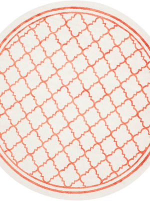 Amherst Lantern Beige/orange Round Rug