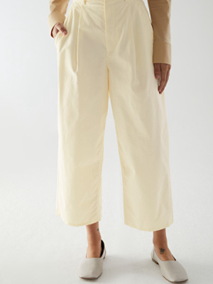 High-waisted Cotton Pants