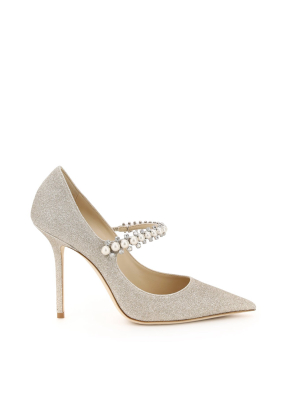 Jimmy Choo Baily 100 Embellished Glittered Pumps