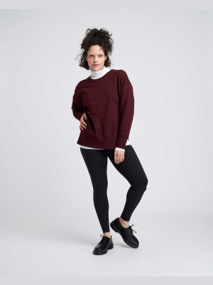 Fiona Open Side Sweatshirt - Black Cherry