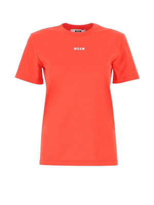 Msgm Logo Print T-shirt