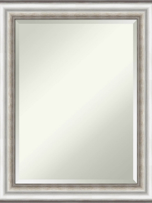 23" X 29" Salon Framed Bathroom Vanity Wall Mirror Silver - Amanti Art