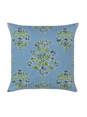 The Blue Sophia Floral Square Throw Pillow