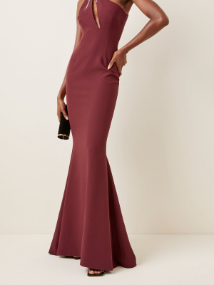Penelope Crystal Stud Embroidered Dress