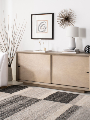 Francia Sliding 2 Door Sideboard Gray Oak - Safavieh