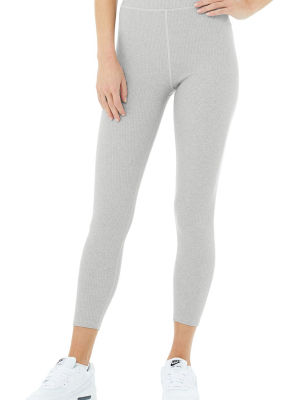 Ribbed High-waist 7/8 Blissful Legging - Dove Grey Heather