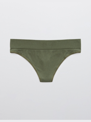 Aerie Ribbed Seamless Thong Underwear