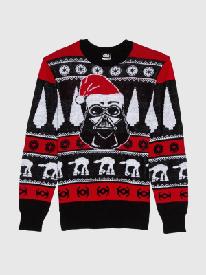 Men's Star Wars Darth Vader Merry Sithmas Ugly Holiday Sweater - Black