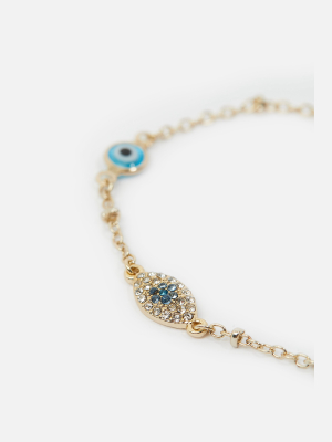 **syd & Ell Bling Evil Eye Bracelet By Skinnydip