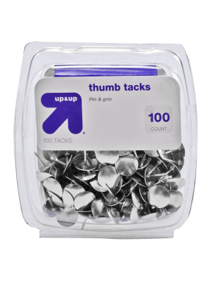 100ct Thumb Tacks Silver - Up&up™