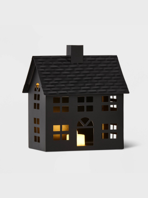 Metal House Decorative Figurine Black - Wondershop™