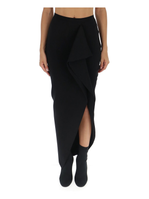 Rick Owens Asymmetric Fitted Skirt