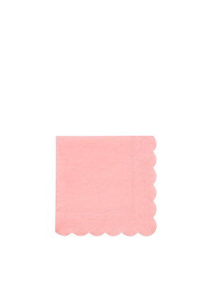 Neon Coral Small Napkins