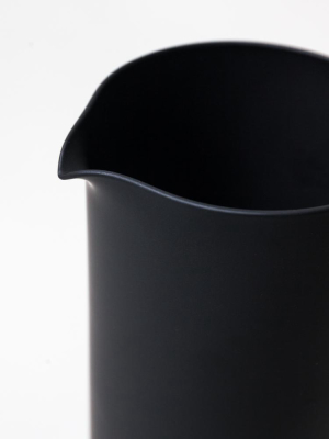 Matte Black Glass Pitcher