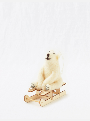 Sass & Belle Felt Ornament - Polar Bear