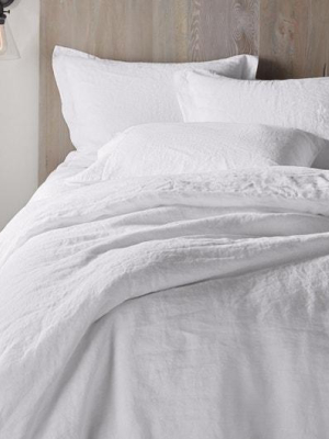 Relaxed Linen Duvet Cover - Alpine White