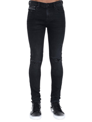 Punk Super Skinny Premium Stretch Denim Jeans In Vintage Black