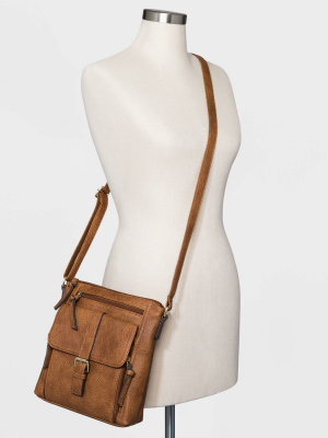 Bueno Zip Closure Crossbody Bag - Tan