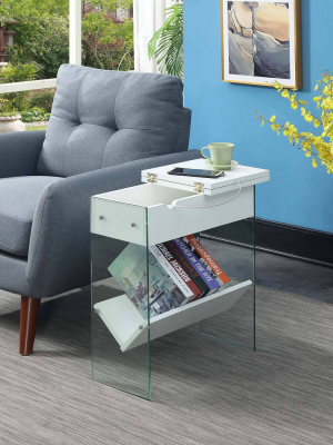 Soho Electric Flip Top End Table - Johar Furniture