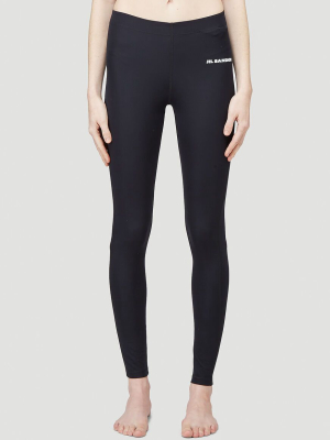 Jil Sander Logo Print Sport Leggings