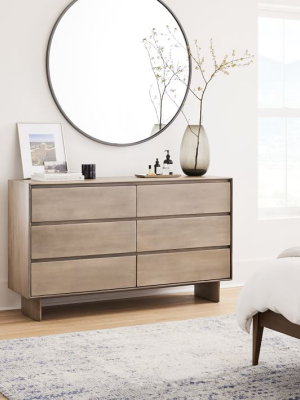 Anton 6-drawer Dresser - Graywashed