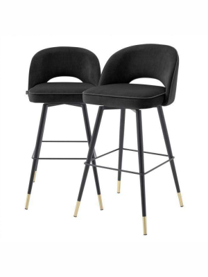 Eichholtz Cliff Bar Stool Set Of 2 - Black