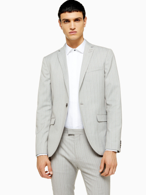 Gray Pinstripe Super Skinny Blazer