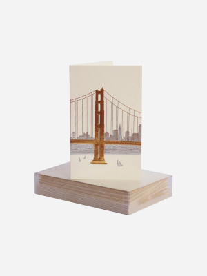 San Francisco Skyline Mini Note Cards, Set Of 8