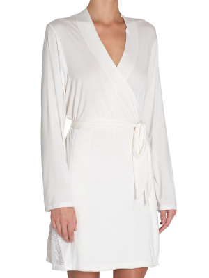 Eberjey Kinga Abstract Robe - Ivory