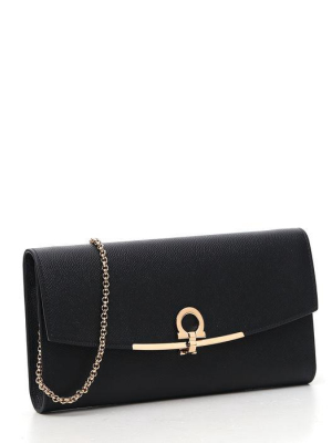 Salvatore Ferragamo Gancini Clasp Clutch