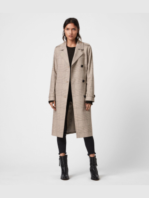 Chiara Check Trench Coat Chiara Check Trench Coat