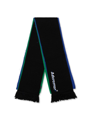 Ader Error Knit And Layered Scarf - Black