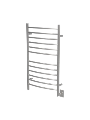 Amba Radiant Hardwired Curved 10 Bar Electric Bathroom Towel Warmer, Brushed