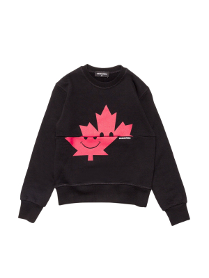 Dsquared2 Kids Split Leaf Printed Sweatshirt