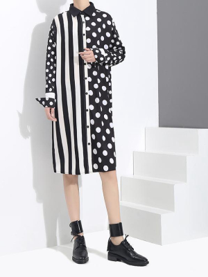 Annie Stripe Dot Dress