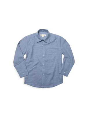 Appaman Dress Shirt - Navy Houndstooth