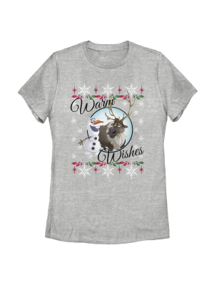 Women's Frozen Christmas Warm Wishes T-shirt