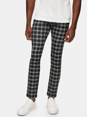 Black And White Check Skinny Pants