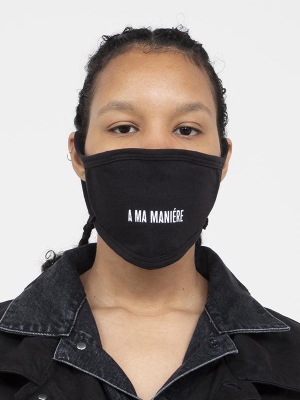 A Ma Maniére: Cotton Face Mask [black]