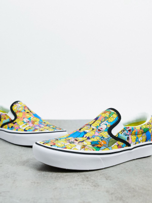 Vans X The Simpsons Springfield Comfycush Slip-on Sneakers In Multi