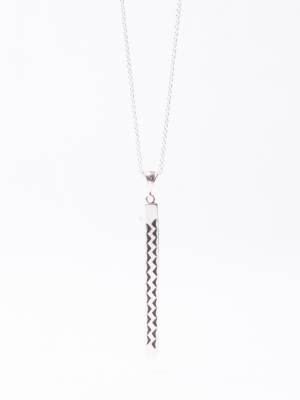 Long Straight Lightening Pendant Necklace