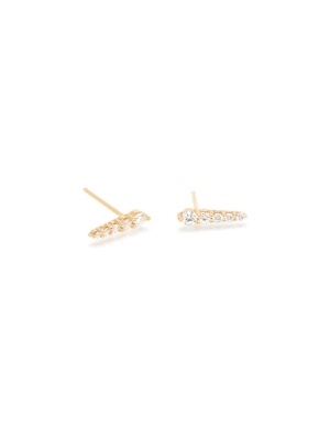 14k Large Diamond Ice Pick Studs