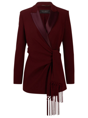 Max Mara Scarf Tie Waist Detail Blazer