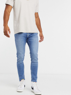 Bershka Super Skinny Jean In Blue