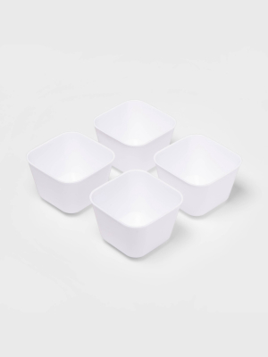 4pk Small Storage Trays White - Room Essentials™